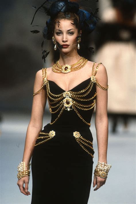 90s chanel chain dress|chanel's 1992 chain dress.